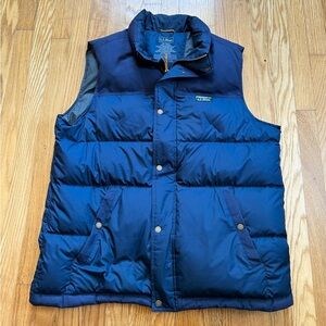 L.L. Bean Mountain Classic Down Puffer Vest Men Blue Water Repellent